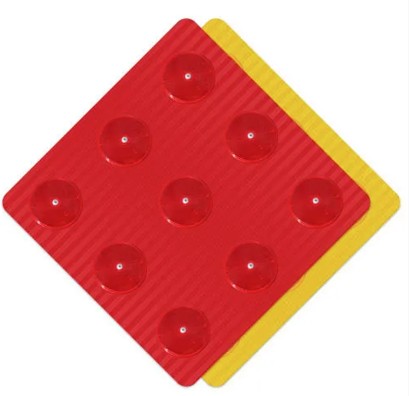 Road Hazard Marker (Amber Reflectors on Yellow) - 18-inch